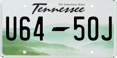 TN license plate U6450J