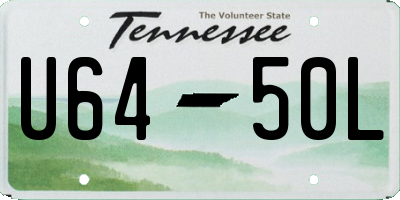 TN license plate U6450L