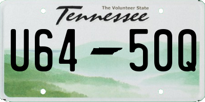 TN license plate U6450Q