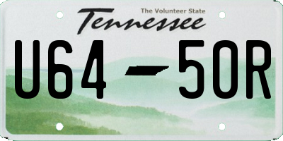TN license plate U6450R