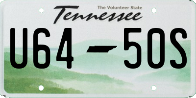 TN license plate U6450S