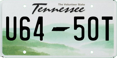 TN license plate U6450T