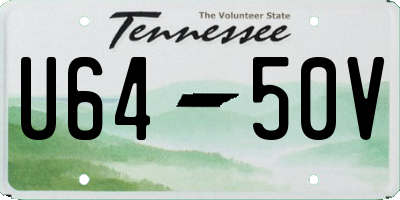 TN license plate U6450V