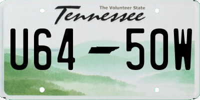 TN license plate U6450W