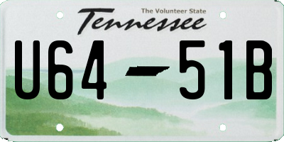 TN license plate U6451B
