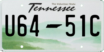 TN license plate U6451C