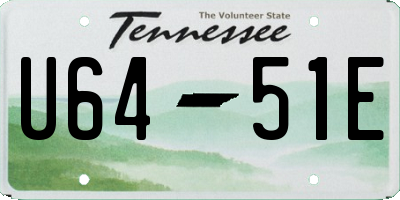 TN license plate U6451E