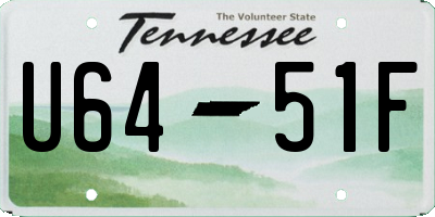 TN license plate U6451F