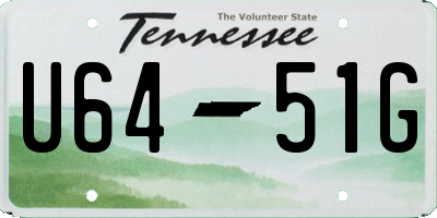 TN license plate U6451G