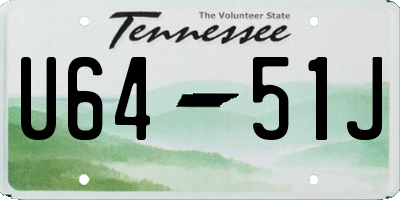 TN license plate U6451J