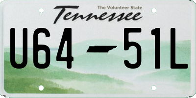 TN license plate U6451L