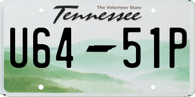 TN license plate U6451P