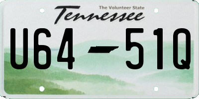 TN license plate U6451Q
