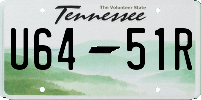 TN license plate U6451R