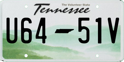 TN license plate U6451V