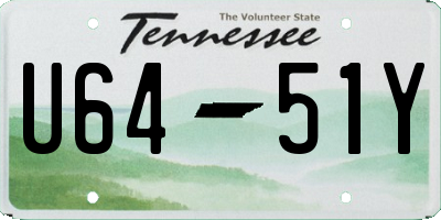 TN license plate U6451Y