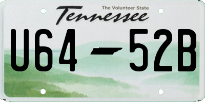 TN license plate U6452B