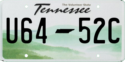 TN license plate U6452C
