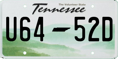 TN license plate U6452D