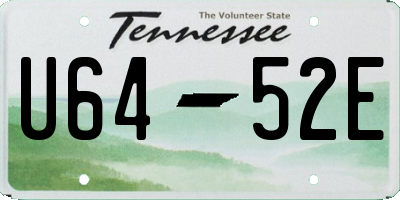 TN license plate U6452E