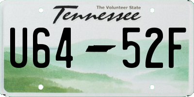TN license plate U6452F