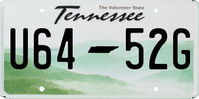 TN license plate U6452G