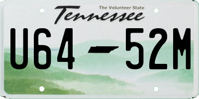 TN license plate U6452M