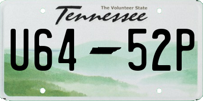 TN license plate U6452P
