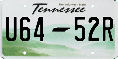 TN license plate U6452R