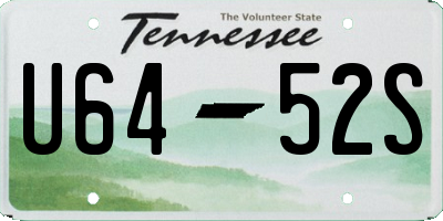 TN license plate U6452S