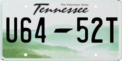 TN license plate U6452T