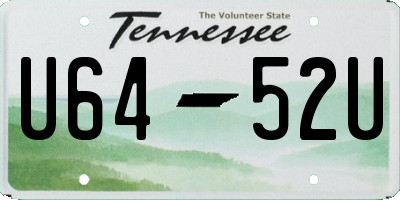TN license plate U6452U