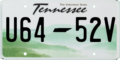 TN license plate U6452V