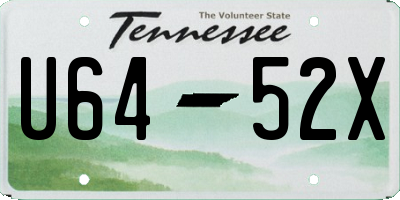 TN license plate U6452X