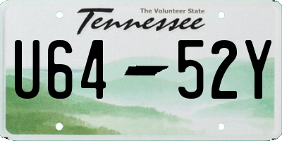 TN license plate U6452Y