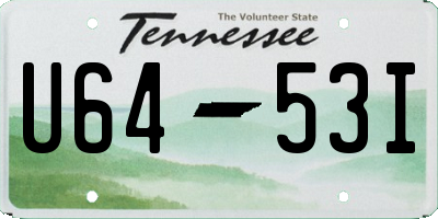 TN license plate U6453I