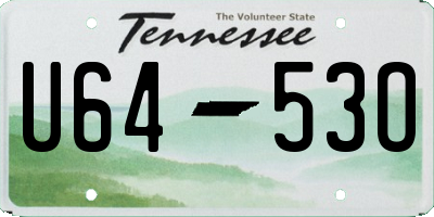 TN license plate U6453O