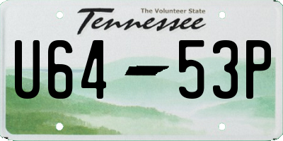 TN license plate U6453P