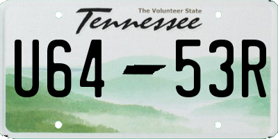 TN license plate U6453R