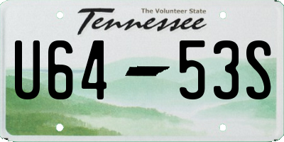 TN license plate U6453S
