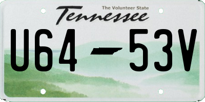 TN license plate U6453V