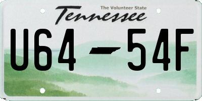 TN license plate U6454F