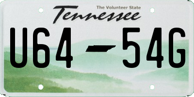 TN license plate U6454G