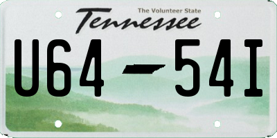 TN license plate U6454I
