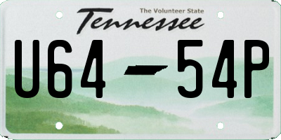 TN license plate U6454P