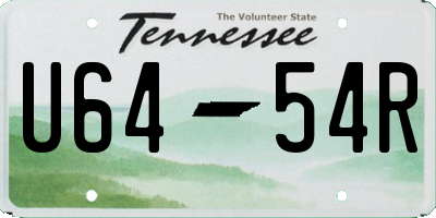 TN license plate U6454R