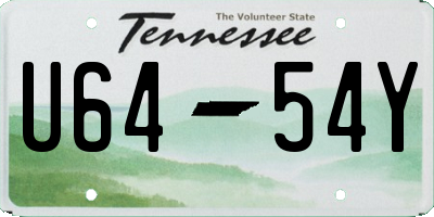 TN license plate U6454Y