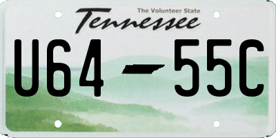 TN license plate U6455C