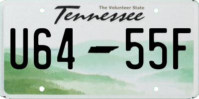 TN license plate U6455F