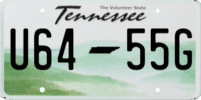 TN license plate U6455G